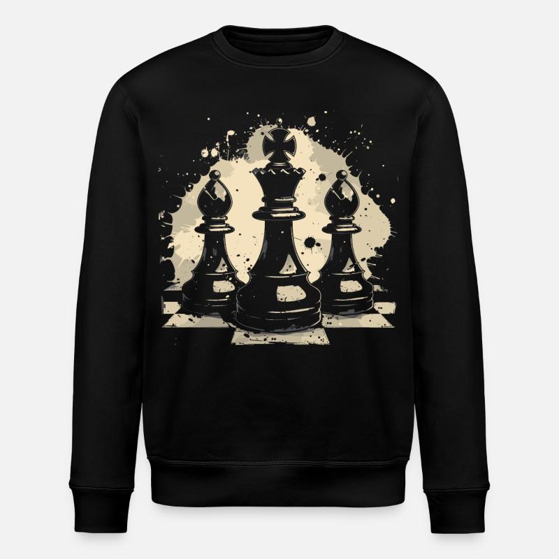 Chess Graffiti - Stanley/Stella ROLLER Unisex Organic Sweatshirt - black