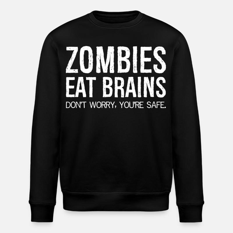 Les zombies mangent la cervelle - Sweat bio ROLLER Stanley/Stella Unisexe - noir