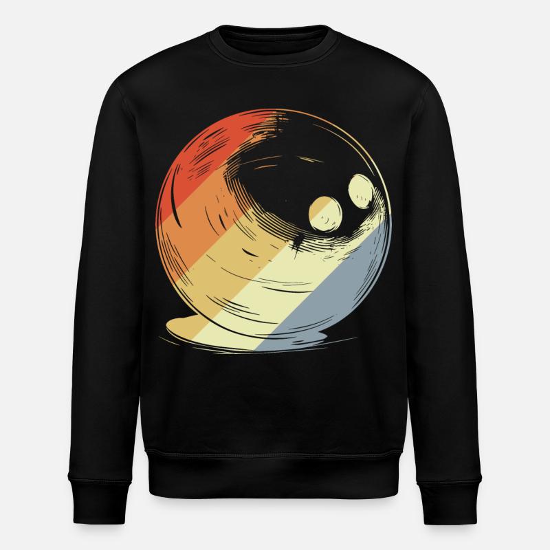 Oldschool Bowlingkugel - Stanley/Stella Unisex Bio-Sweatshirt ROLLER - Schwarz
