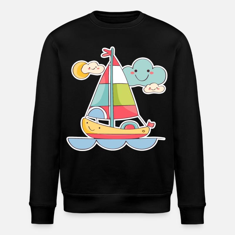Sailing Comic Look - Stanley/Stella ROLLER Unisex Organic Sweatshirt - black