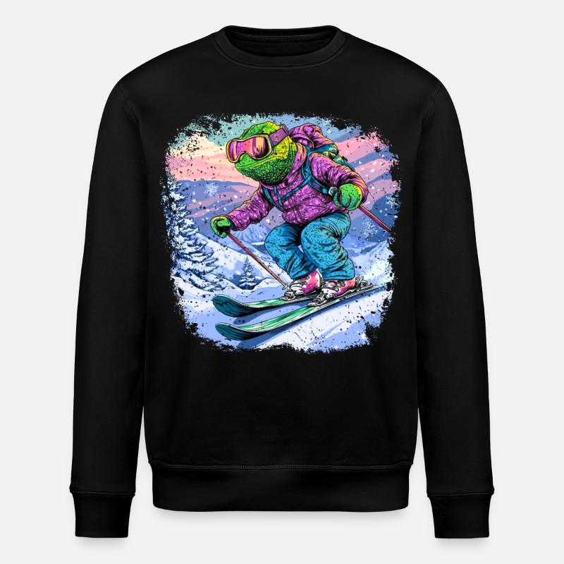 Chameleon Skier / Skier Chameleon - Stanley/Stella ROLLER Unisex Organic Sweatshirt - black