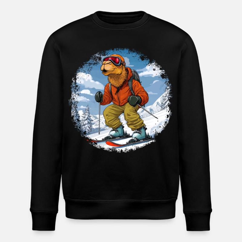 Kamel Skifahrer - Stanley/Stella Unisex Bio-Sweatshirt ROLLER - Schwarz