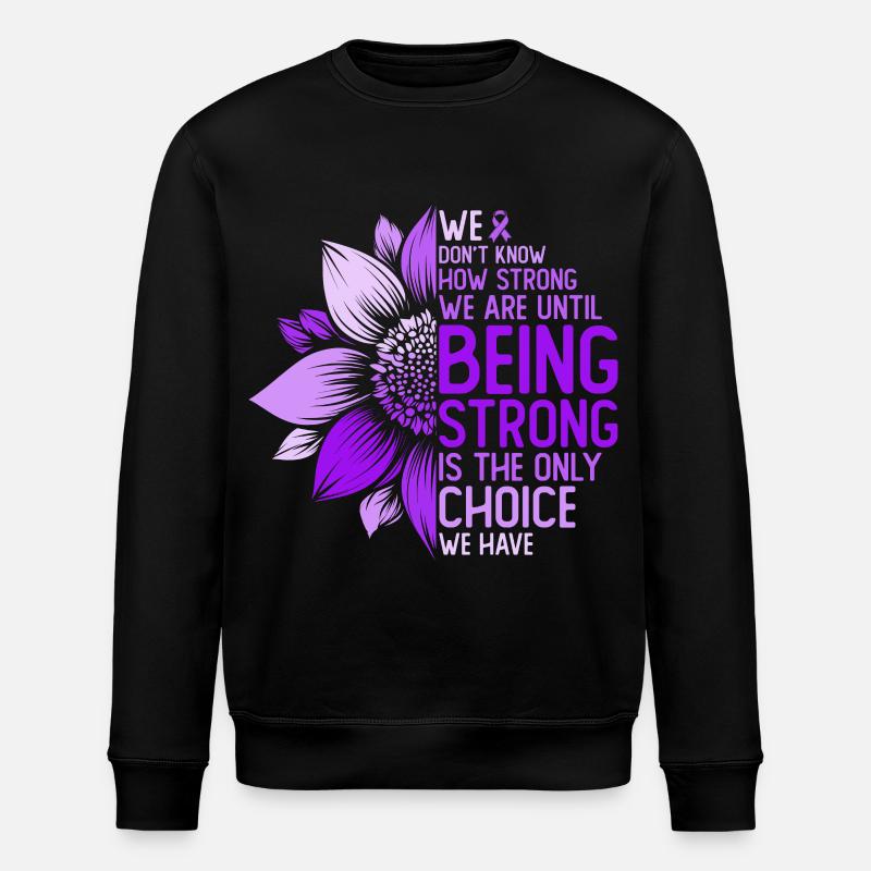 Krebs Bewusstein Sonnenblume Motivation Geschenk - Stanley/Stella Unisex Bio-Sweatshirt ROLLER - Schwarz