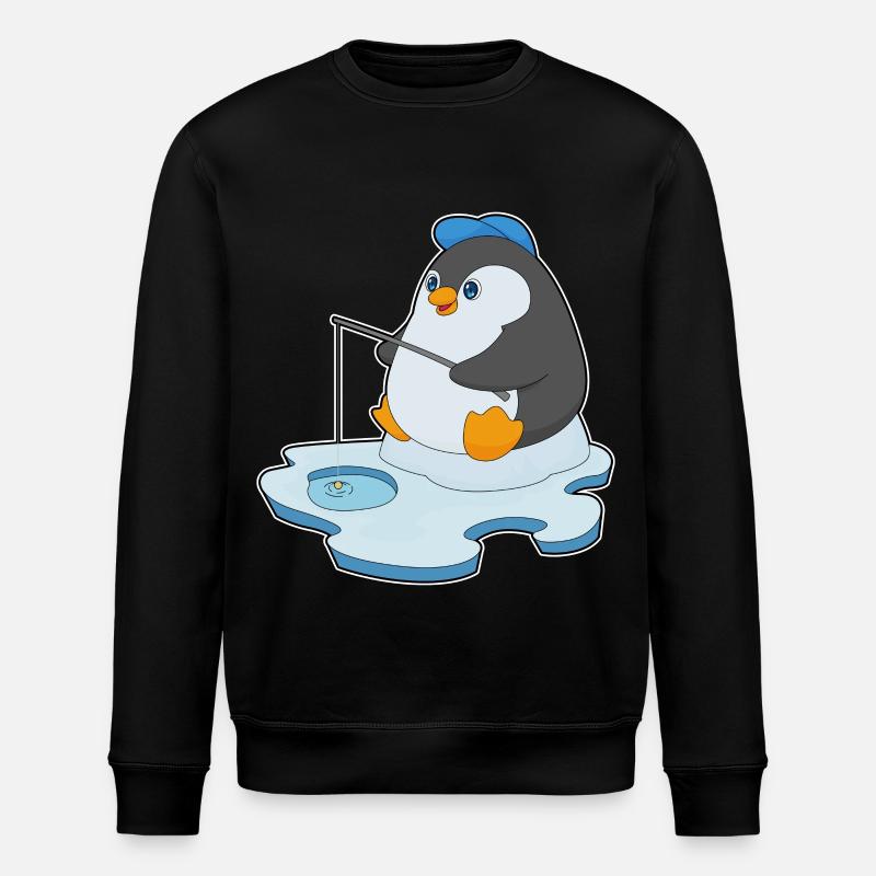 Pingouin Pêcheur Ange Pêche - Sweat bio ROLLER Stanley/Stella Unisexe - noir