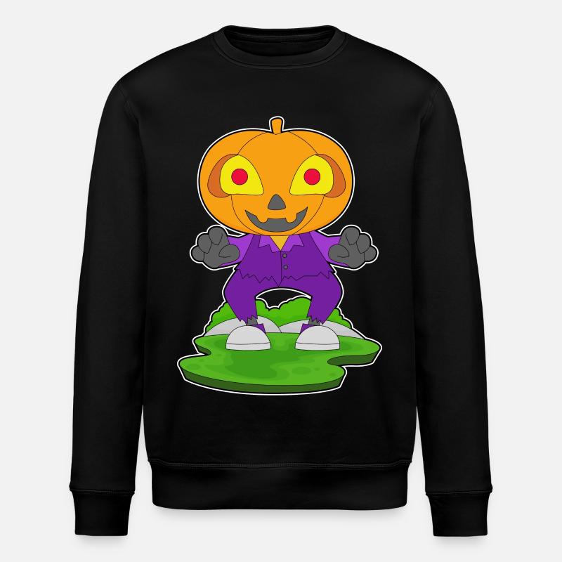 Jack O'Lantern Halloween Kürbis - Stanley/Stella Unisex Bio-Sweatshirt ROLLER - Schwarz
