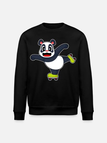 Panda Inline skating Inline skates - Stanley/Stella ROLLER Unisex Organic Sweatshirt - black