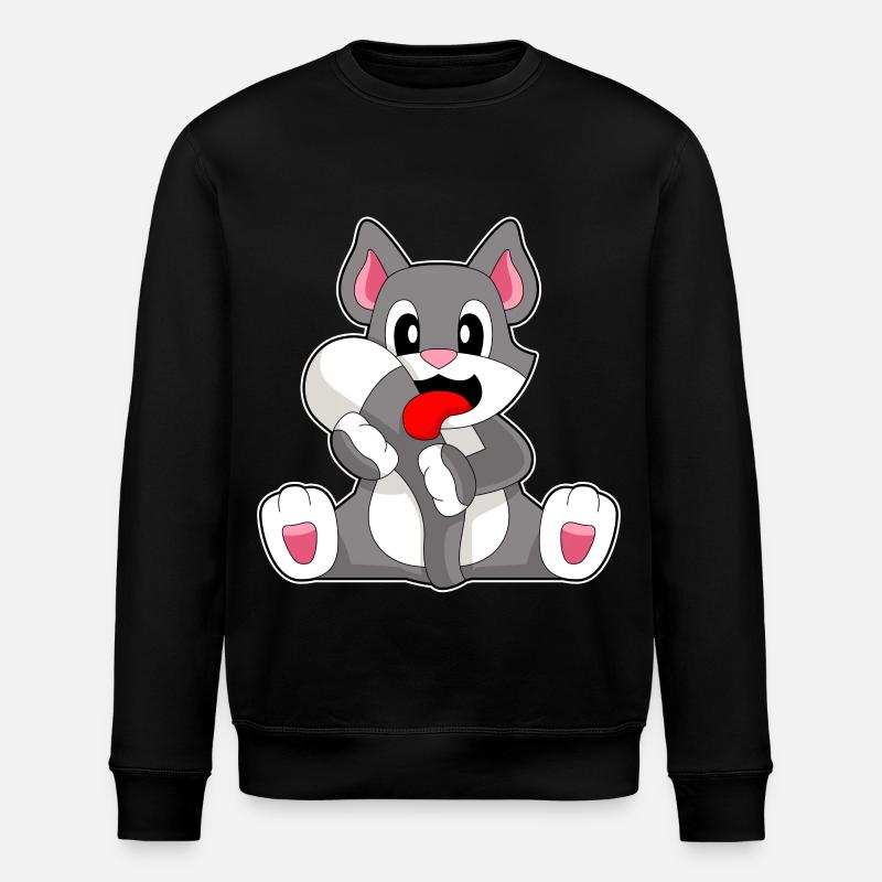 Funny Cat - Stanley/Stella ROLLER Unisex Organic Sweatshirt - black