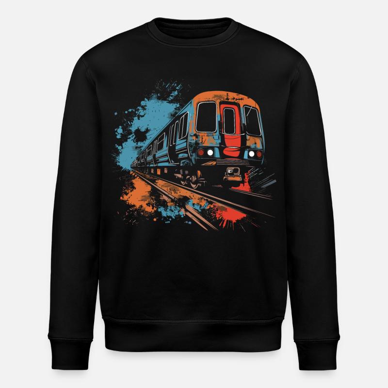 Eisenbahn - Stanley/Stella Unisex Bio-Sweatshirt ROLLER - Schwarz