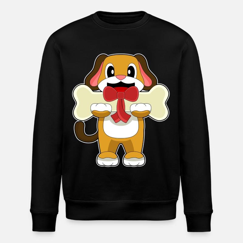 Dog Bones - Stanley/Stella ROLLER Unisex Organic Sweatshirt - black