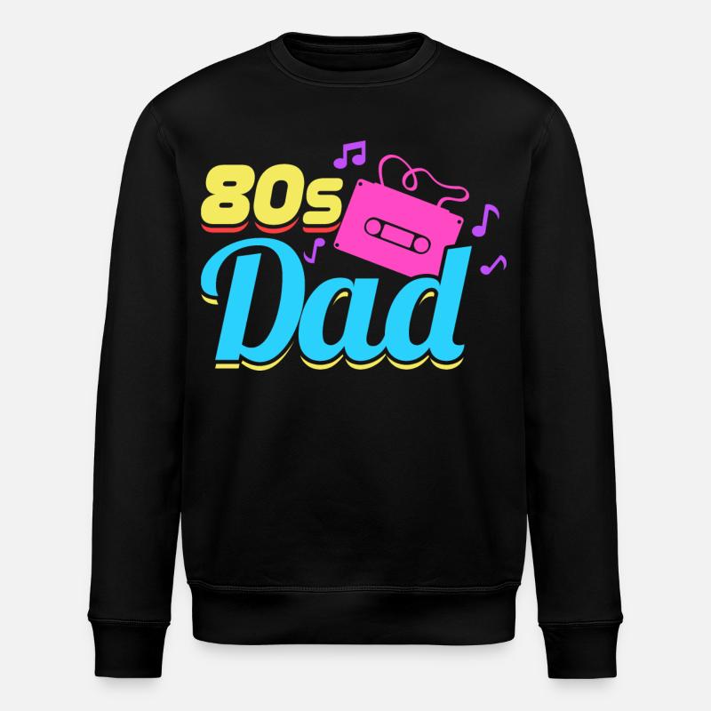80er Jahre Vater - Stanley/Stella Unisex Bio-Sweatshirt ROLLER - Schwarz