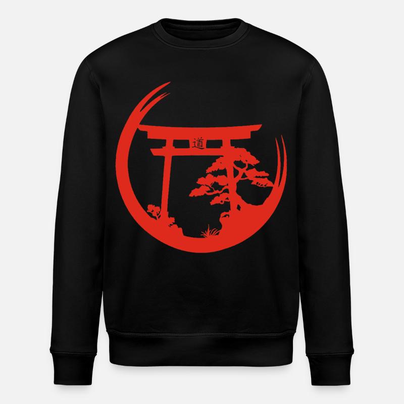 Roter japanischer Vibe - Stanley/Stella Unisex Bio-Sweatshirt ROLLER - Schwarz