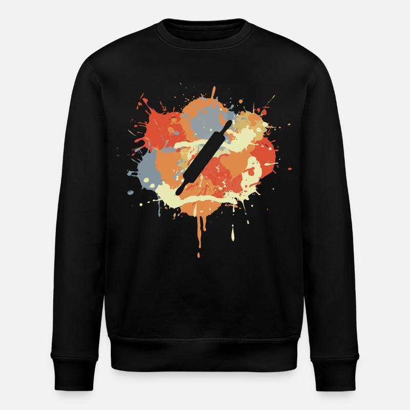 Nudelholz Skizze - Stanley/Stella Unisex Bio-Sweatshirt ROLLER - Schwarz