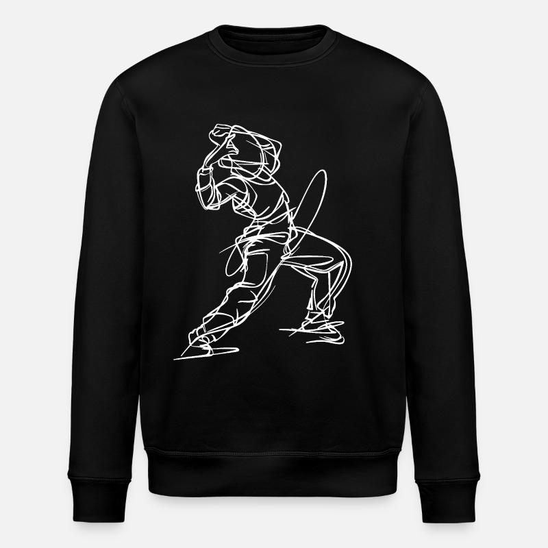 Breakdancer : Dessin au trait - Sweat bio ROLLER Stanley/Stella Unisexe - noir