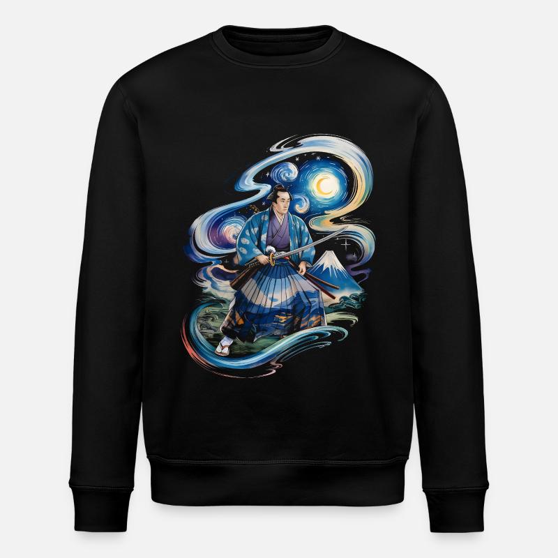 Samurai Ronin Mount Fuji japanisch - Stanley/Stella Unisex Bio-Sweatshirt ROLLER - Schwarz