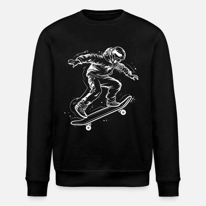 Skateboarder Sketch - Stanley/Stella ROLLER Unisex Organic Sweatshirt - black