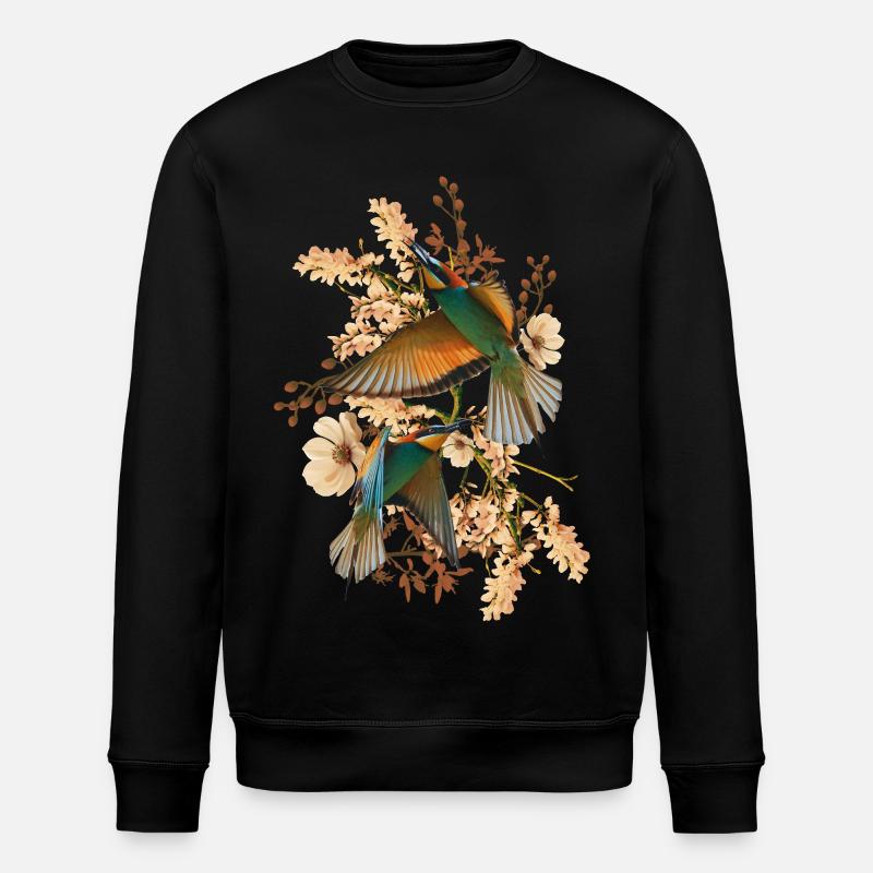 Nature Collage - Stanley/Stella ROLLER Unisex Organic Sweatshirt - black