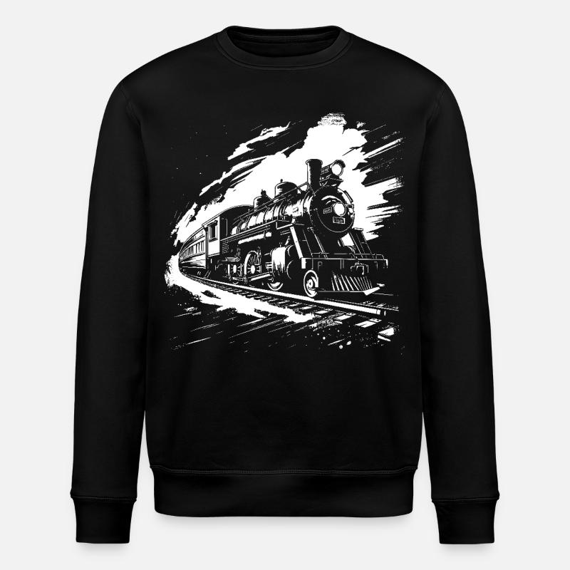 Dessin ferroviaire - Sweat bio ROLLER Stanley/Stella Unisexe - noir