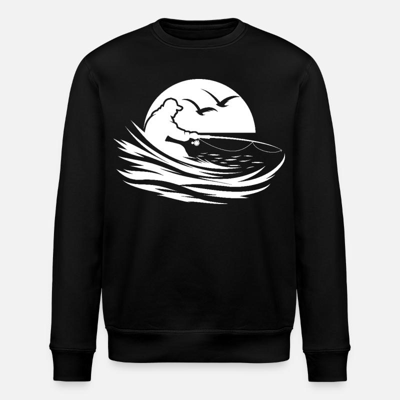 Graphique de pêche - Sweat bio ROLLER Stanley/Stella Unisexe - noir