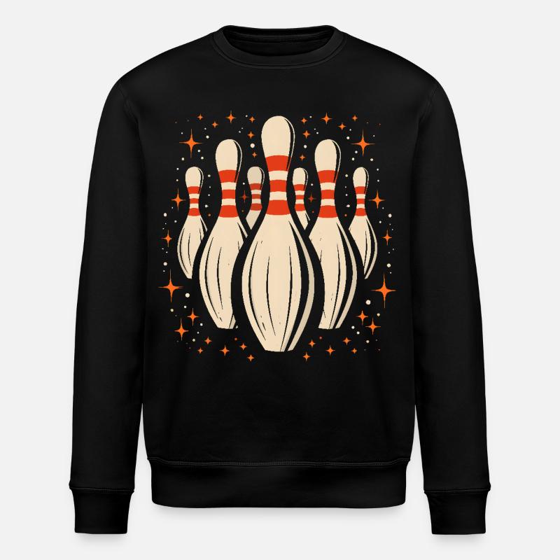 Cartoon Bowling Pins - Stanley/Stella Unisex Bio-Sweatshirt ROLLER - Schwarz