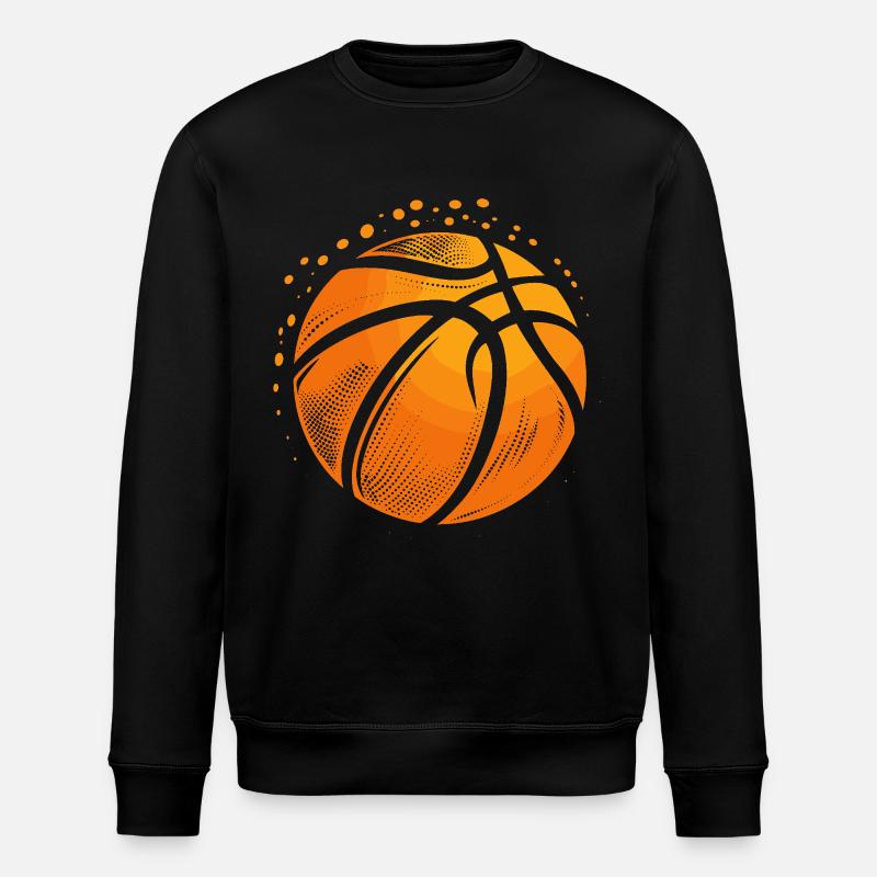Graphique de ballon de basket-ball - Sweat bio ROLLER Stanley/Stella Unisexe - noir