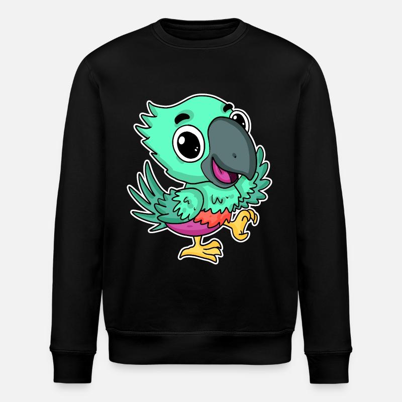 Perroquet mignon mignon - Sweat bio ROLLER Stanley/Stella Unisexe - noir