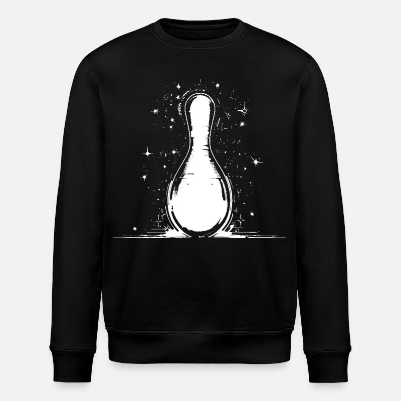 Bowling Pin Graphic - Stanley/Stella ROLLER Unisex Organic Sweatshirt - black