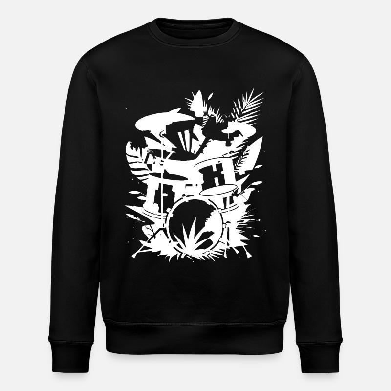 Drum Graphics - Stanley/Stella ROLLER Unisex Organic Sweatshirt - black