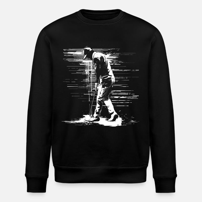 Golfer Sketch - Stanley/Stella ROLLER Unisex Organic Sweatshirt - black