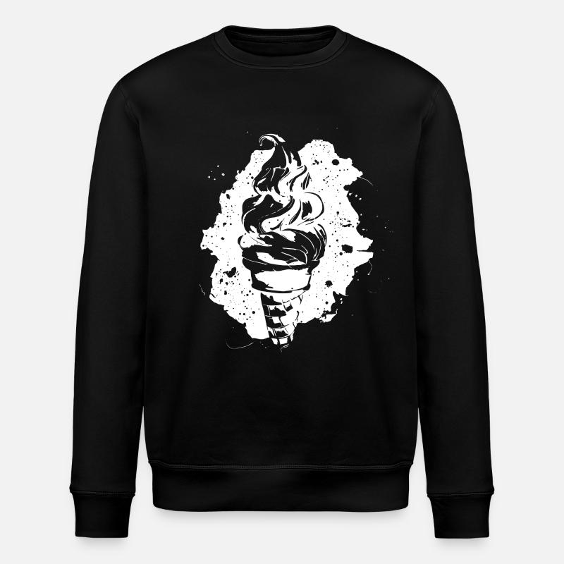 Eiscreme Grafik - Stanley/Stella Unisex Bio-Sweatshirt ROLLER - Schwarz