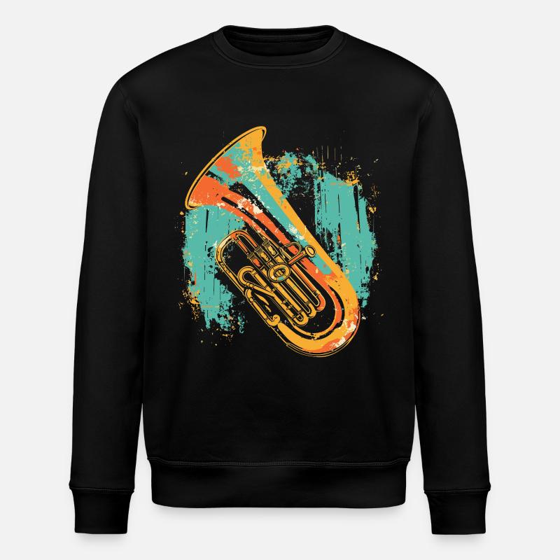 Tuba Grafik - Stanley/Stella Unisex Bio-Sweatshirt ROLLER - Schwarz