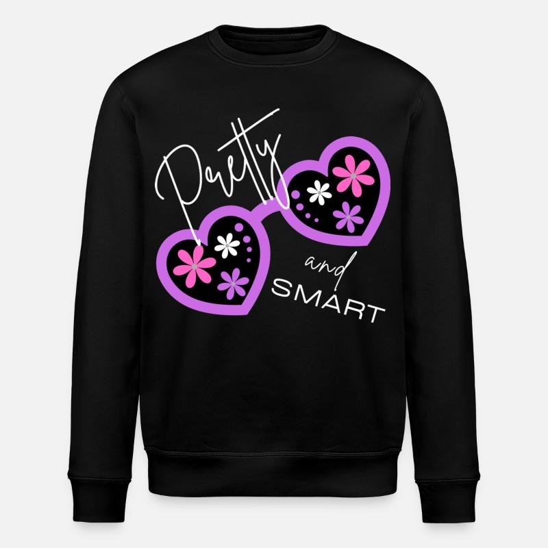Pretty & Smart - Playful Design - Stanley/Stella ROLLER Unisex Organic Sweatshirt - black