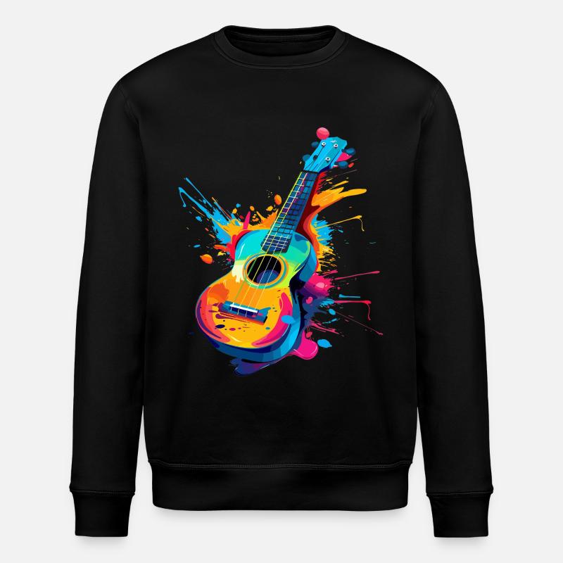 Ukulele Streetart - Stanley/Stella Unisex Bio-Sweatshirt ROLLER - Schwarz