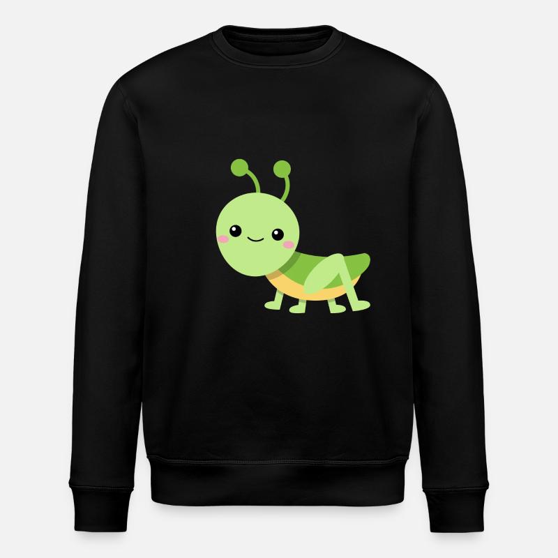 Lebhafter Heuschrecke - Stanley/Stella Unisex Bio-Sweatshirt ROLLER - Schwarz
