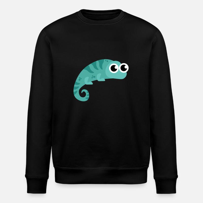 Unique and Walking Chameleon - Stanley/Stella ROLLER Unisex Organic Sweatshirt - black