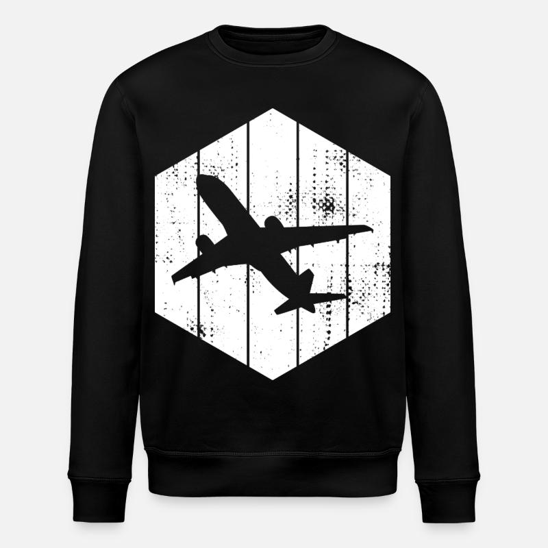 Croquis d’avions - Sweat bio ROLLER Stanley/Stella Unisexe - noir