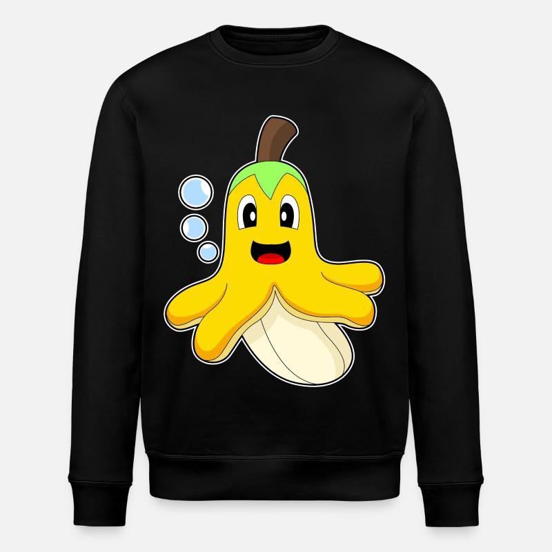 Poulpe Banane - Sweat bio ROLLER Stanley/Stella Unisexe - noir