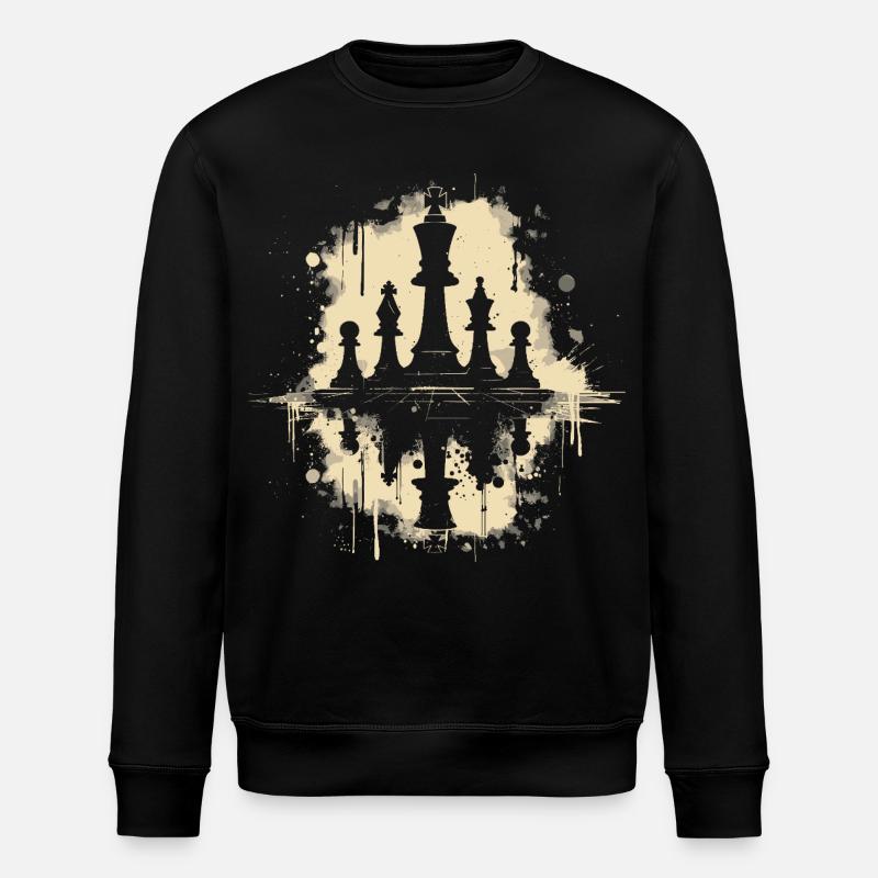 Schachfiguren Graffiti - Stanley/Stella Unisex Bio-Sweatshirt ROLLER - Schwarz