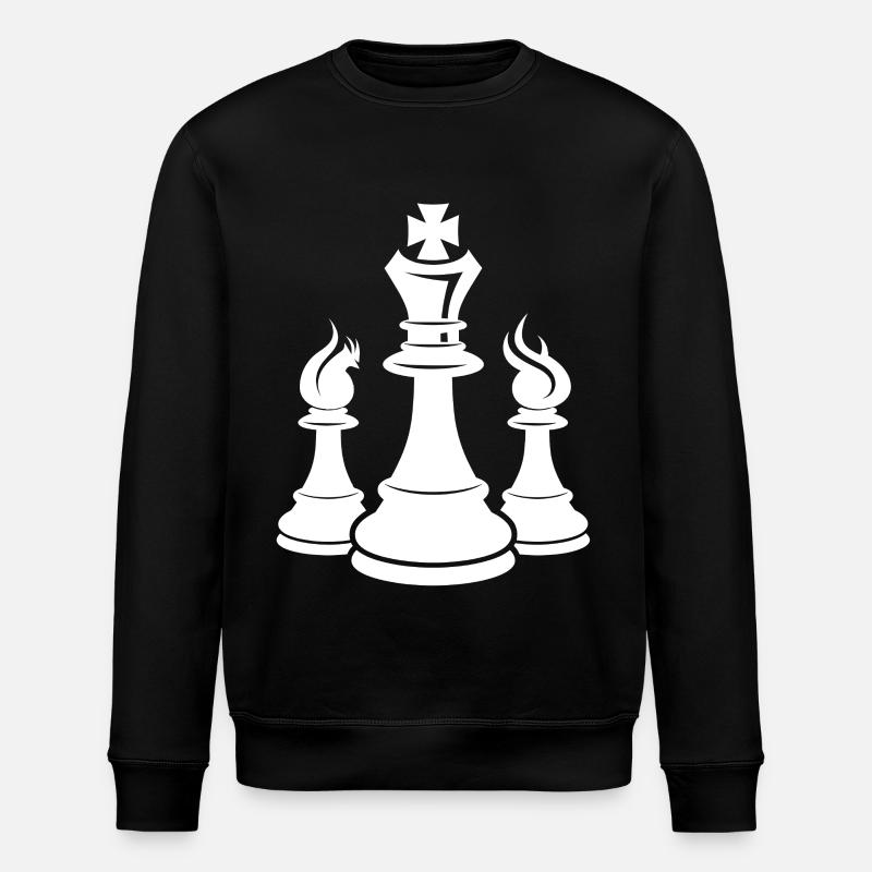 Dessin de pièces d’échecs - Sweat bio ROLLER Stanley/Stella Unisexe - noir