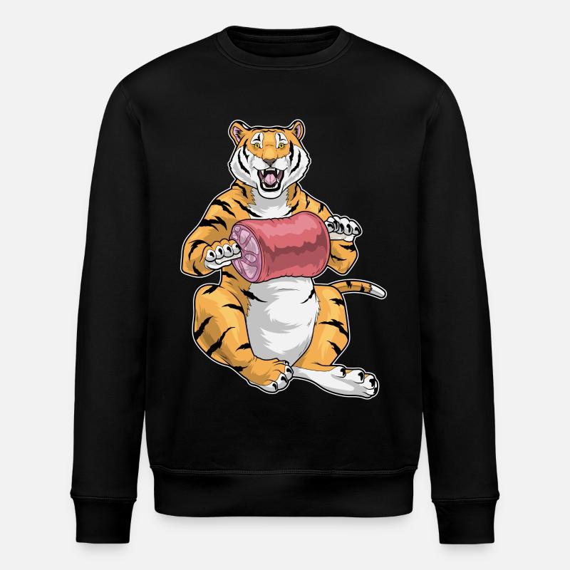 Tiger Fleisch - Stanley/Stella Unisex Bio-Sweatshirt ROLLER - Schwarz