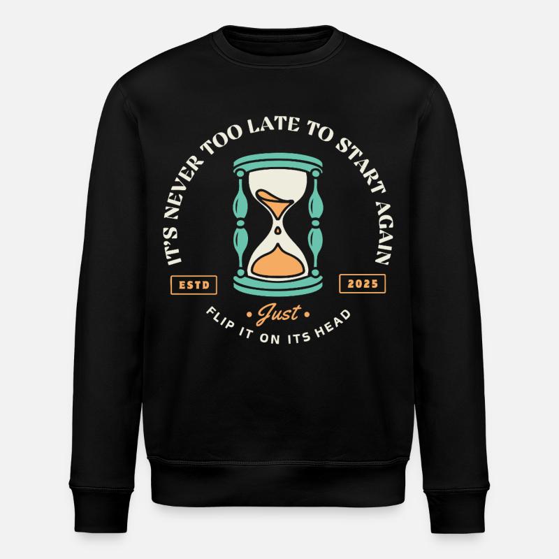 Redémarrer – Sablier des secondes chances - Sweat bio ROLLER Stanley/Stella Unisexe - noir