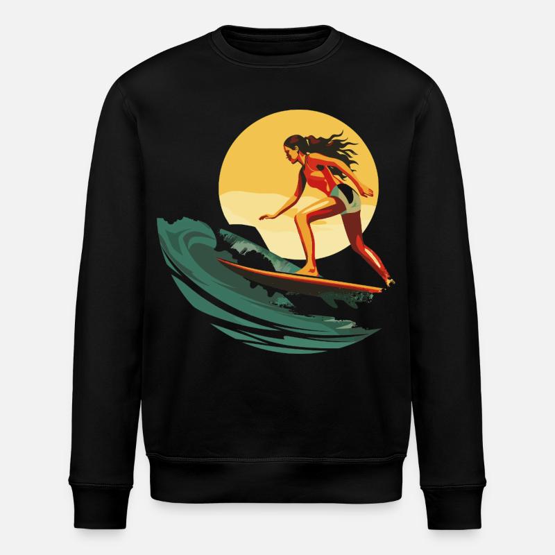 Surferin - Stanley/Stella Unisex Bio-Sweatshirt ROLLER - Schwarz