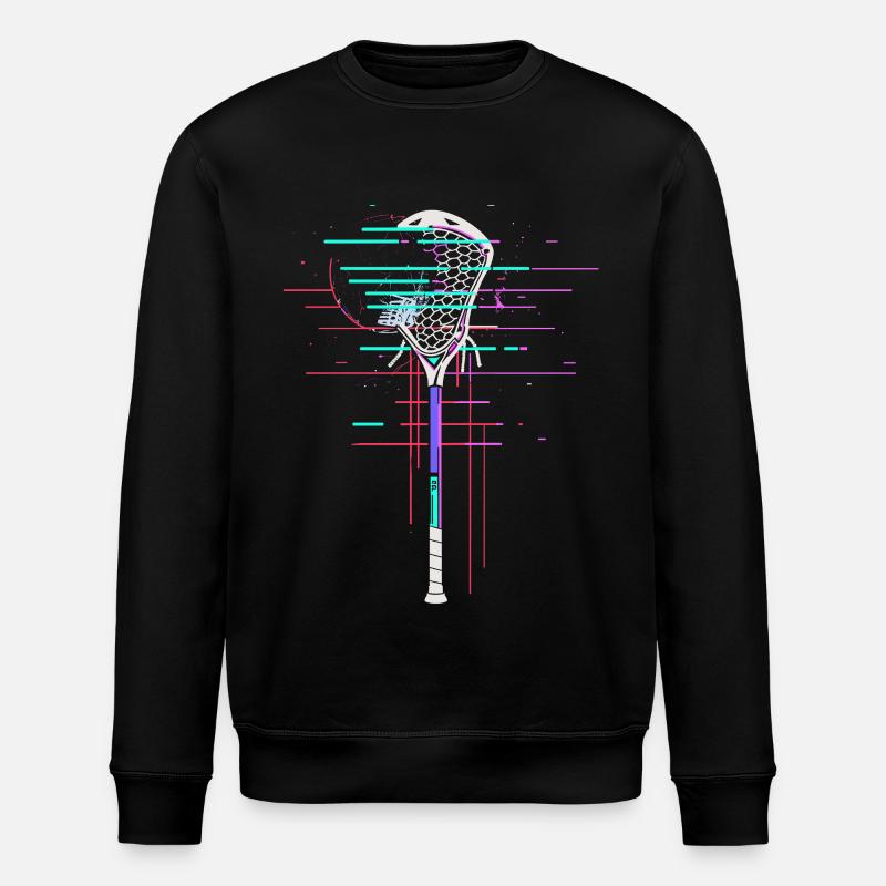 Lacrosse Stick 80s - Stanley/Stella ROLLER Unisex Organic Sweatshirt - black