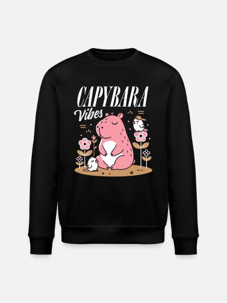 Ambiance détendue de Capybara - Sweat bio ROLLER Stanley/Stella Unisexe - noir