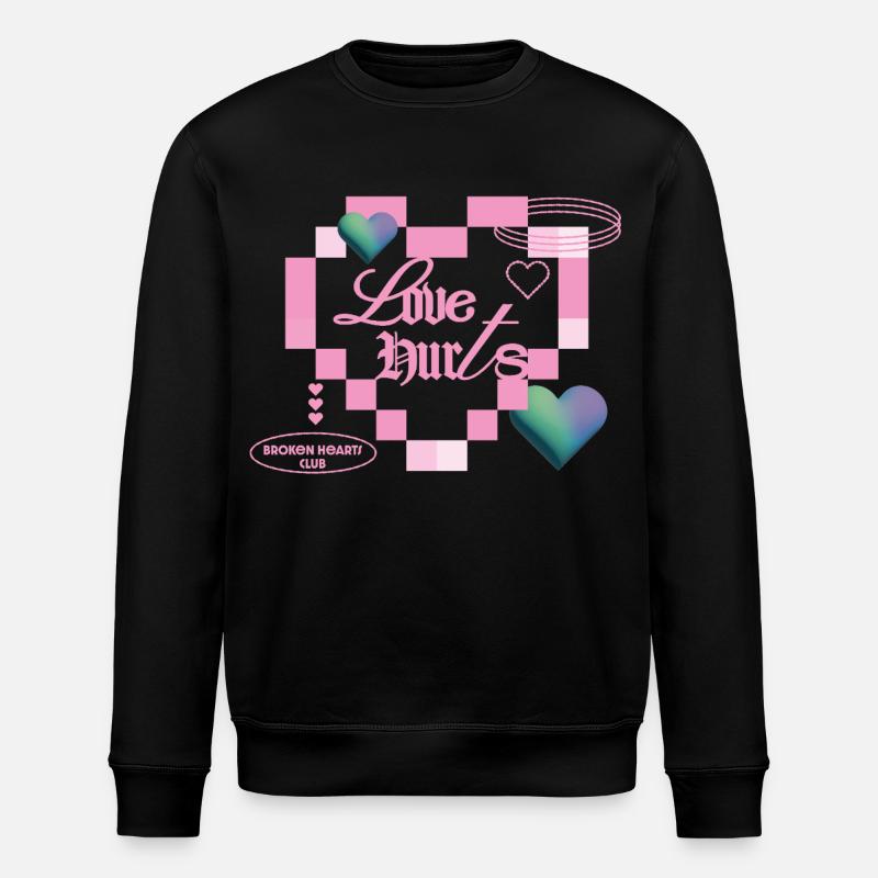 Love hurts - Stanley/Stella ROLLER Unisex Organic Sweatshirt - black