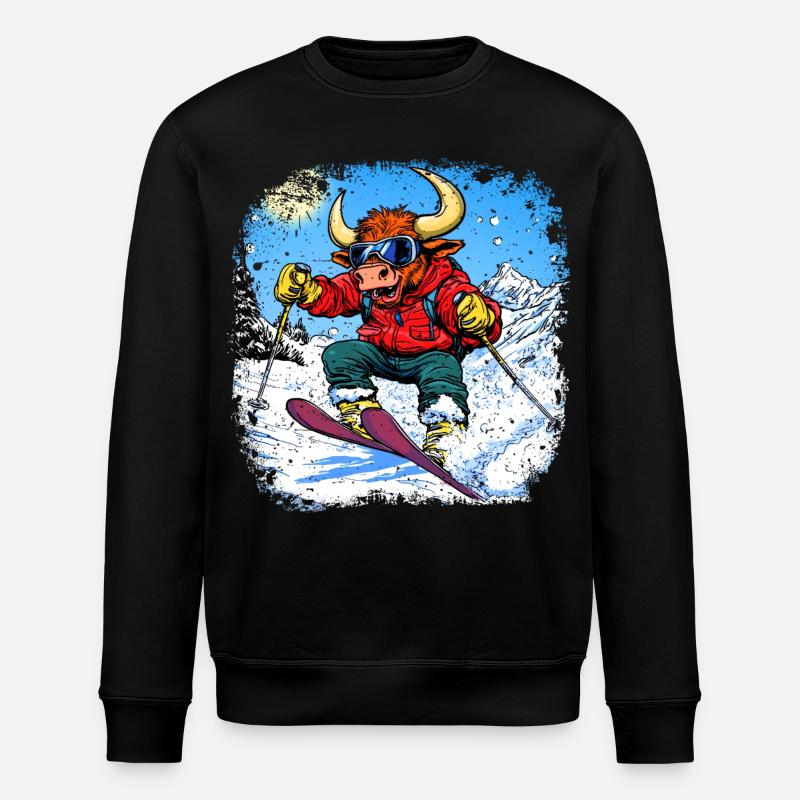 Ski Stier - Stanley/Stella Unisex Bio-Sweatshirt ROLLER - Schwarz