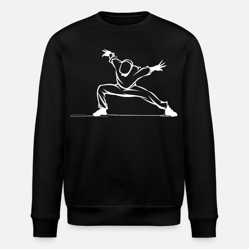Breakdancer Drawing - Stanley/Stella ROLLER Unisex Organic Sweatshirt - black