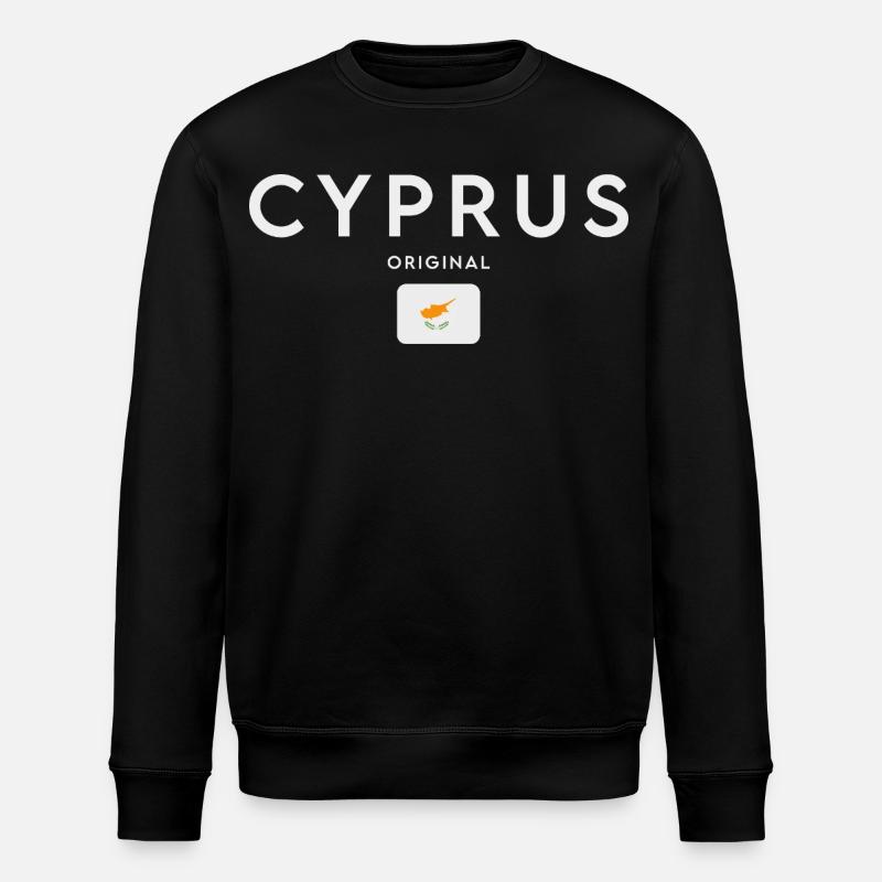 Zypern Flagge, Zypriotischer Stolz - Stanley/Stella Unisex Bio-Sweatshirt ROLLER - Schwarz