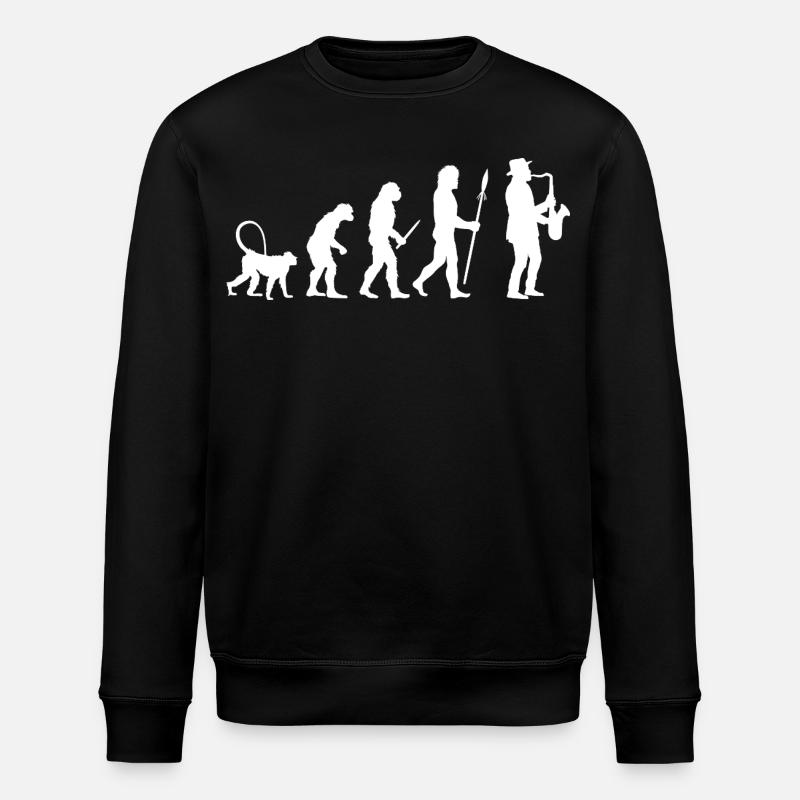 Evolution der Jazz Musik - Stanley/Stella Unisex Bio-Sweatshirt ROLLER - Schwarz