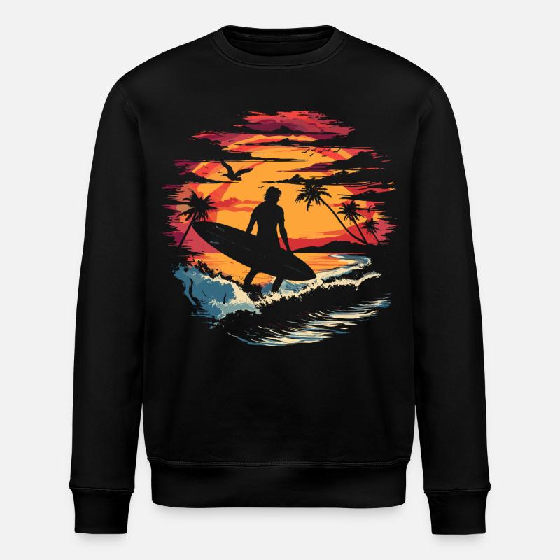 Graphisme Surfer - Sweat bio ROLLER Stanley/Stella Unisexe - noir