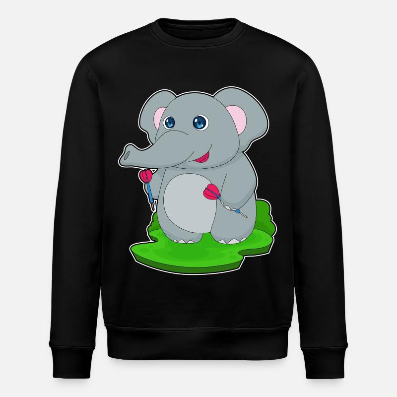 Fléchette éléphant Fléchette - Sweat bio ROLLER Stanley/Stella Unisexe - noir